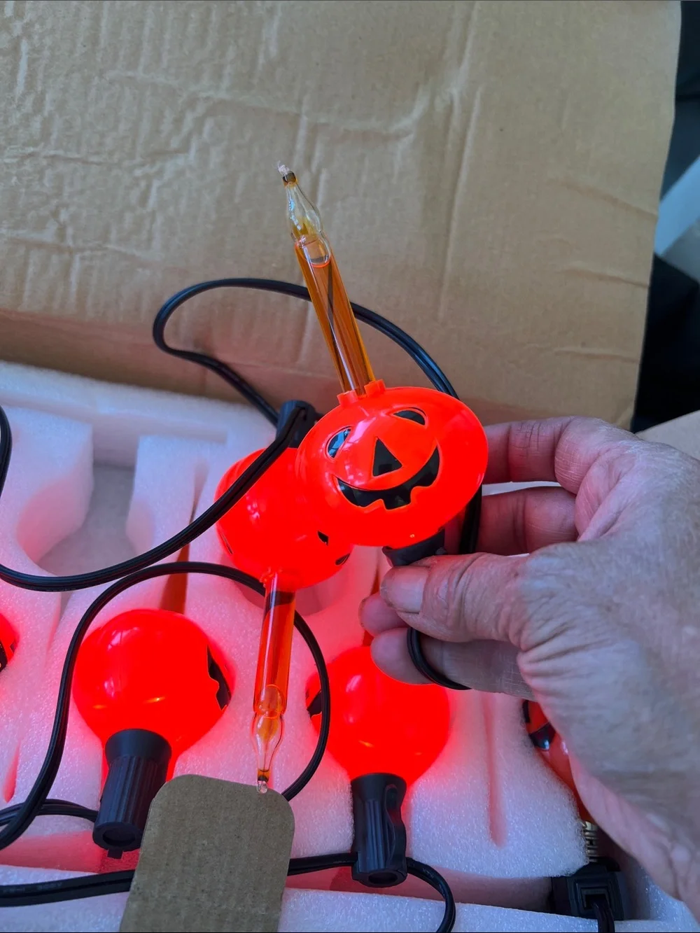 Halloween blow mold bubble lights 7 plus extra 1